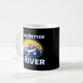 Het leven is beter bij de rivier koffiemok (Voorkant links)