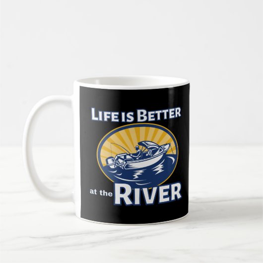 Het leven is beter bij de rivier koffiemok (Links)