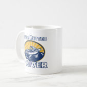 Het leven is beter bij de rivier koffiemok (Voorkant links)