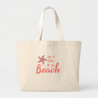 Het leven is beter bij de strand Canvas tas