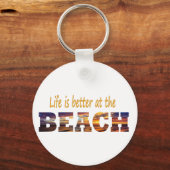 Het leven is beter bij de strand sleutelhanger (Voorkant)
