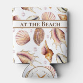 Het leven is beter bij de strand-/zeeschelpen blikjeskoeler (Achterkant)