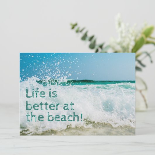 Het Leven Is Beter Bij De Strandgolf Aankondiging (Staand voorkant)
