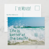 Het Leven Is Beter Bij De Strandgolf Aankondigingskaart (Voorkant / Achterkant)