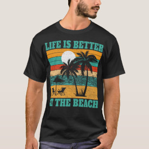 Het leven is beter bij de zomervakantie-kool Beach T-shirt