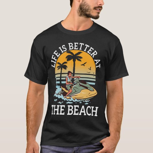 Het leven is beter bij de zomervakantie-kool Beach T-shirt (Voorkant)