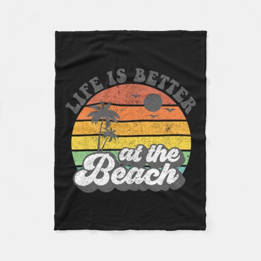 Het leven is beter bij de zomervakantie van de Bea Fleece Deken (Voorkant)