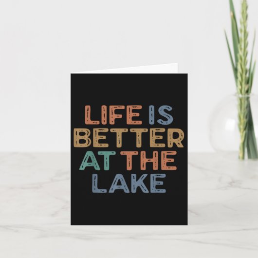 Het leven is beter bij de zomervakantieboot kaart (Voorkant)