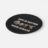 Het leven is beter bij geiten, geiten, geitenlamme papieren bordje (Gekanteld)