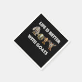 Het leven is beter bij geiten, geiten, geitenlamme servet (Hoek)