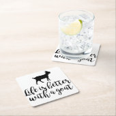 Het leven is beter bij geiten kartonnen onderzetters (Insitu)