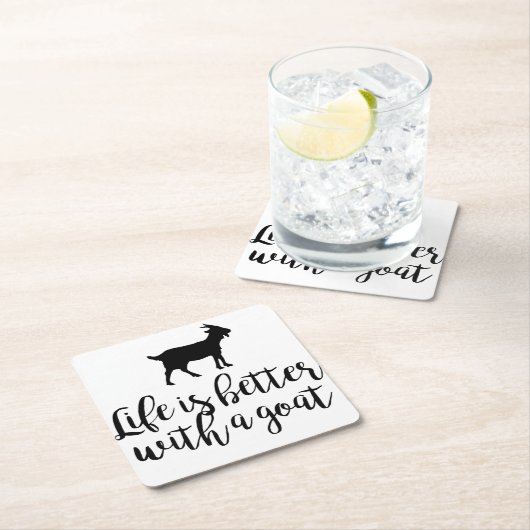 Het leven is beter bij geiten kartonnen onderzetters (Insitu)