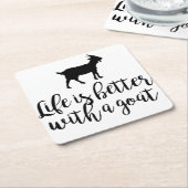 Het leven is beter bij geiten kartonnen onderzetters (Schuin)