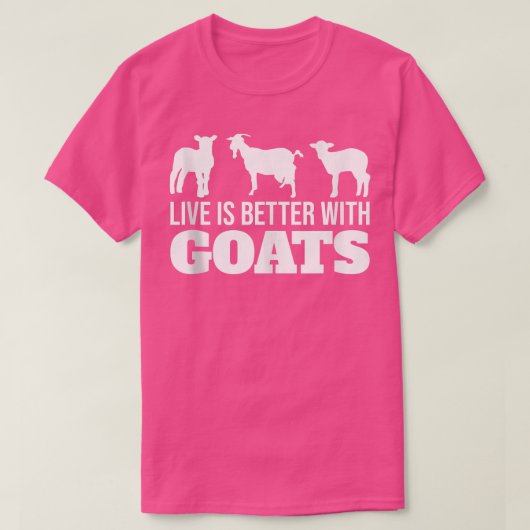 Het leven is beter bij geiten t-shirt (Design voorkant)