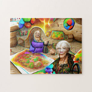 Het leven is beter bij Grandmas home Welkom Legpuzzel