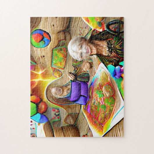 Het leven is beter bij Grandmas home Welkom Legpuzzel (Verticaal)