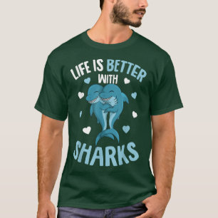 Het leven is beter bij haaien Kinder meisjes die h T-shirt