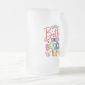 Het leven is beter bij het baanbrekende zomerontwe matglas bierpul (Voorkant rechts)