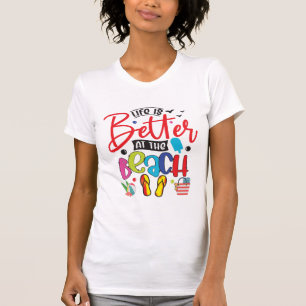 Het leven is beter bij het baanbrekende zomerontwe t-shirt