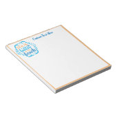 Het leven is beter bij het Beach Quote Blue beige Notitieblok (Schuin)