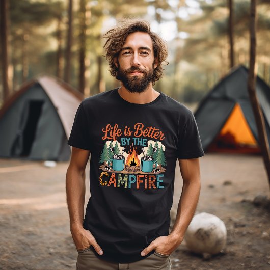 Het leven is beter bij het kampvuur Tri-Blend shirt