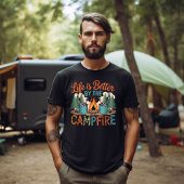 Het leven is beter bij het kampvuur Tri-Blend shirt