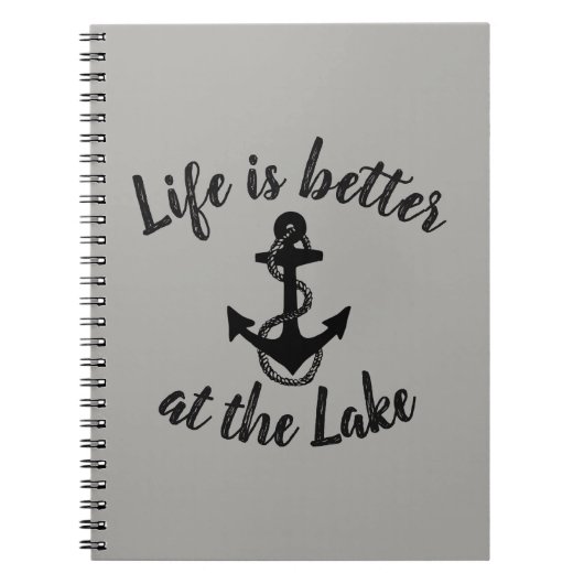 HET LEVEN IS BETER BIJ HET LAK + anker | Notitieboek (Voorkant)