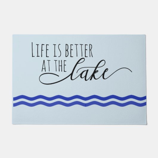 Het leven is beter bij het meer deurmat vakantie (Voorkant)