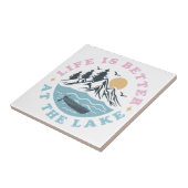 Het leven is beter bij het meer keramische Tegels Tegeltje (Zijkant)