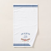Het leven is beter bij het meer Nautical Bad Handdoek (Handdoek)