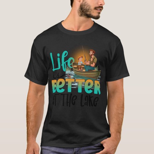 Het leven is beter bij het meer t-shirt (Voorkant)