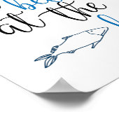 Het leven is beter bij het meer Vist citaat Poster (Hoek)