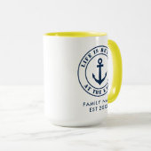 Het leven is beter bij het nautische ankerpunt van mok (Voorkant rechts)