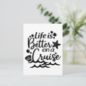 Het leven is beter bij het reizen door cruisevaart briefkaart (Staand voorkant)