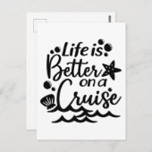 Het leven is beter bij het reizen door cruisevaart briefkaart (Voorkant / Achterkant)
