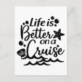 Het leven is beter bij het reizen door cruisevaart briefkaart (Voorkant)