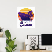 Het leven is beter bij het reizen door cruisevaart poster (Thuiskantoor)