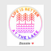 Het leven is beter bij het Smith Lake Sticker Deca (Vel)