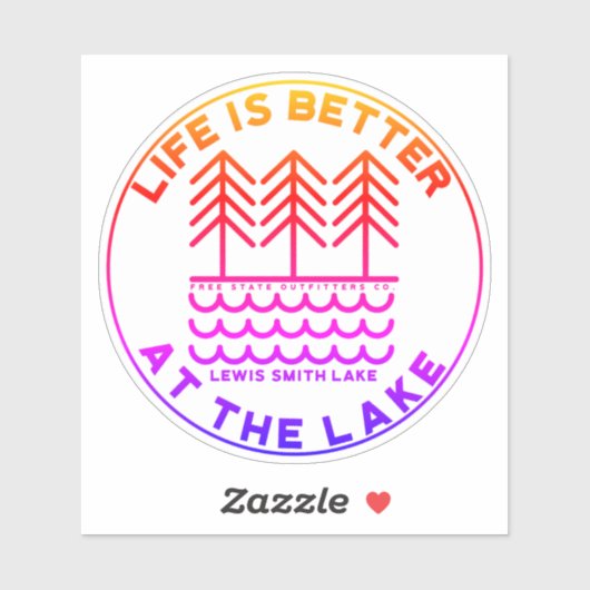 Het leven is beter bij het Smith Lake Sticker Deca (Vel)
