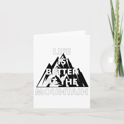 Het leven is beter bij het snowboarden op de berg kaart (Voorkant)