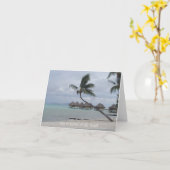 Het leven is Beter bij het Strand Notecard Kaart (Gele Bloem)