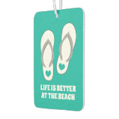 Het leven is beter bij het strand schattige auto l luchtverfrisser (Links)