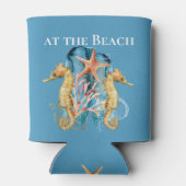 Het leven is beter bij het strand / Seahorse / Blikjeskoeler (Achterkant)