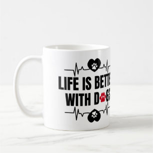 Het leven is beter bij honden koffiemok