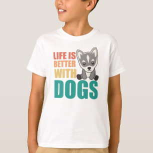 Het leven is beter bij honden met zoete handige ho t-shirt