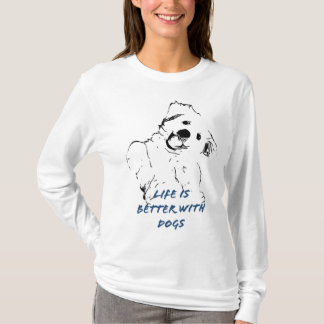 Het leven is beter bij honden t-shirt