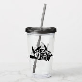 Het leven is beter bij katten | Fun Cat Typografie Acryl Drinkbeker (Achterkant)