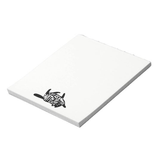 Het leven is beter bij katten | Fun Typografie Notitieblok (Linkerzijde)