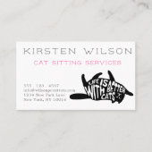 Het leven is beter bij katten | Zitten van katten  Visitekaartje (Voorkant)