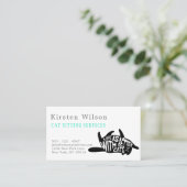 Het leven is beter bij katten | Zitten van katten  Visitekaartje (Staand voorkant)